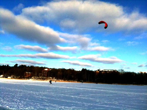 Kitesurfing on ice by Erixsson