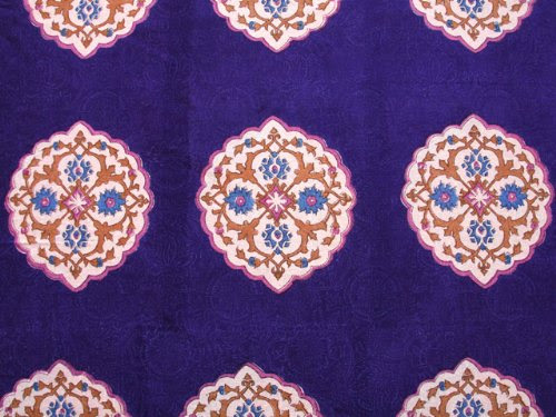 Sultans Palace ~ Purple Blue Moroccan Medallion Print Pillow Sham 25x31