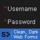 Clean, Dark Web Forms - GraphicRiver Item for Sale