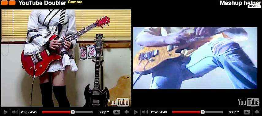 Japanese Guitar Girl vs Van Halen