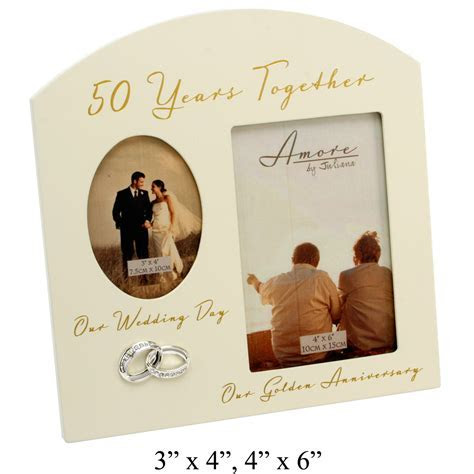 Amore Photo Frames. 50th Golden Wedding Anniversary Multi  