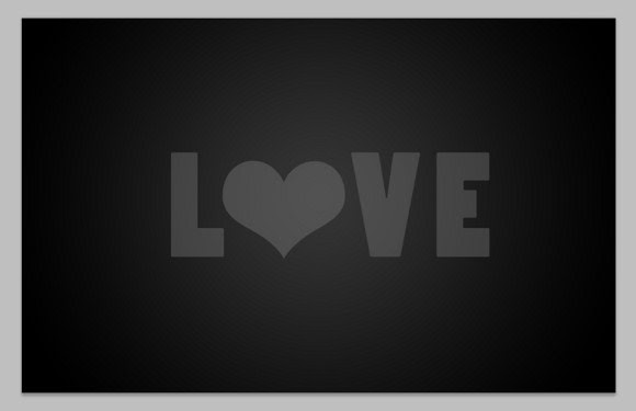 Love Heart Text Symbol. After creating the text,