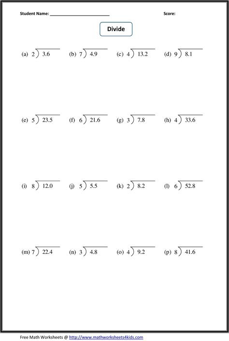  teach child how to read free printable decimals worksheets grade 5