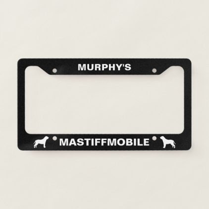 Mastiff Silhouettes Mastiffmobile Custom License Plate Frame