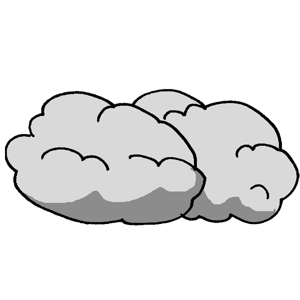 曇りのイラスト かわいいフリー素材が無料のイラストレイン