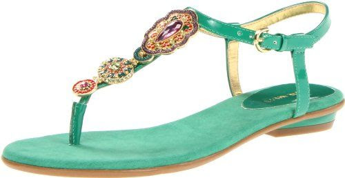 Nine West Women's Issina Thong Sandal,Green Synthetic,6.5 M US 64.48 ...
