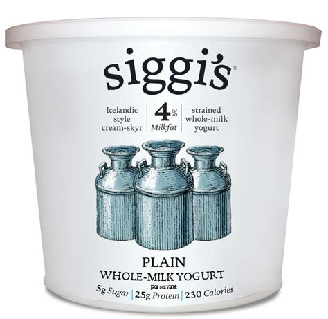 The new lower sugar offe. siggi's Icelandic-style yogurt: skyr - Plain Whole Milk 24oz