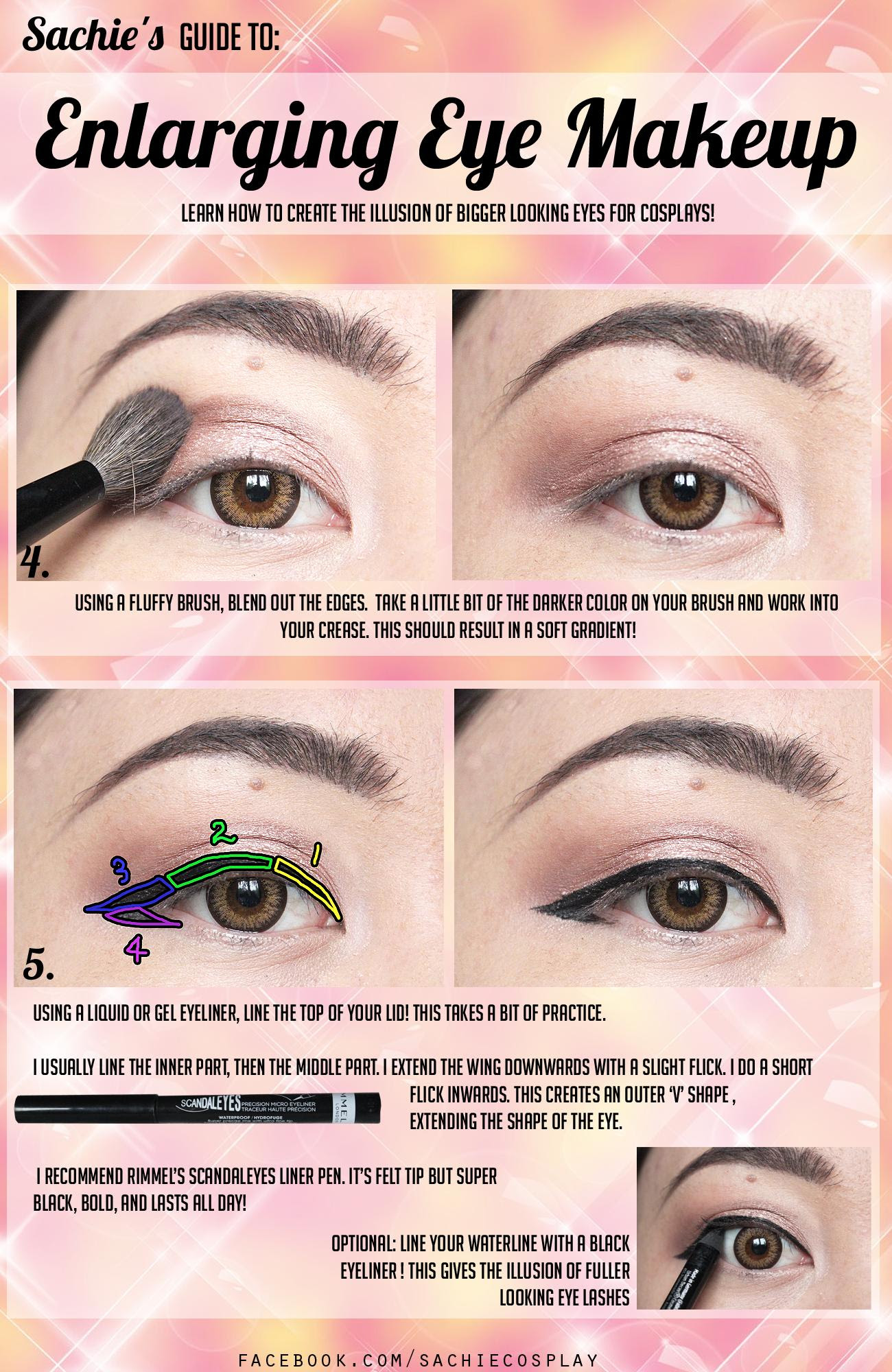 Tutorial Brows Enlarging Eye Makeup For Cosplay Lovely Complex