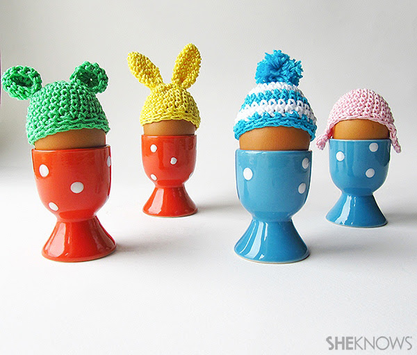 Crochet Easter egg hats