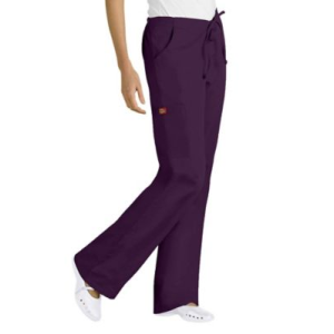 Dickies EDS Medical Uniforms Back Elastic Cargo Scrub Pants - Eggplant - M