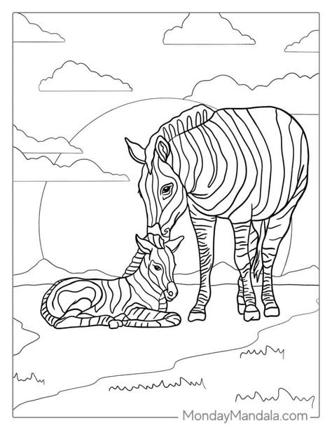  cute zebra coloring pages
