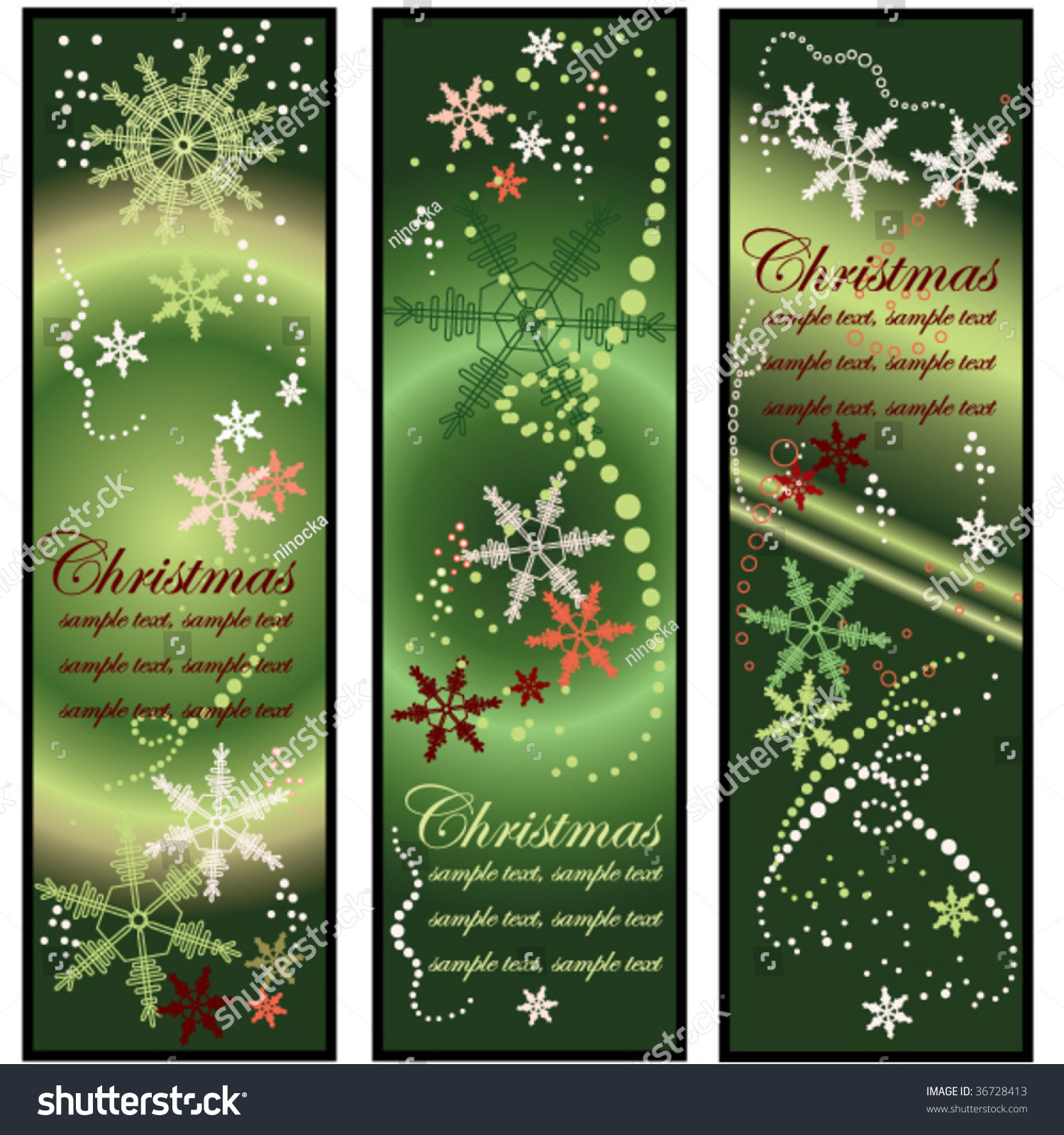 Beautiful Christmas Cards Stock Vector Illustration 