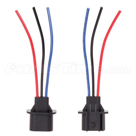 2 pcs 9008 H13 Headlamp Wiring Adapter Socket - Male End ...
