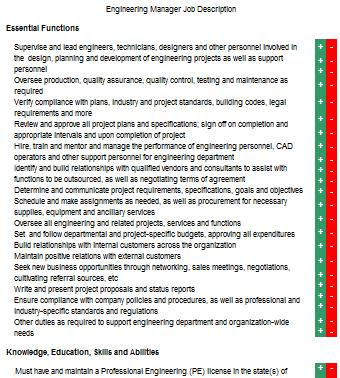Engineering Manager Job Description