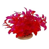 Jardin Plastic Aquarium Plants Fish Tank Decoration, Red/Purple