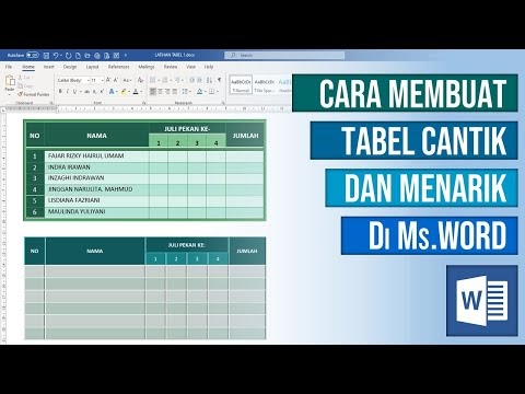 Cara Membuat Tabel yang Cantik Menarik di Microsoft Word