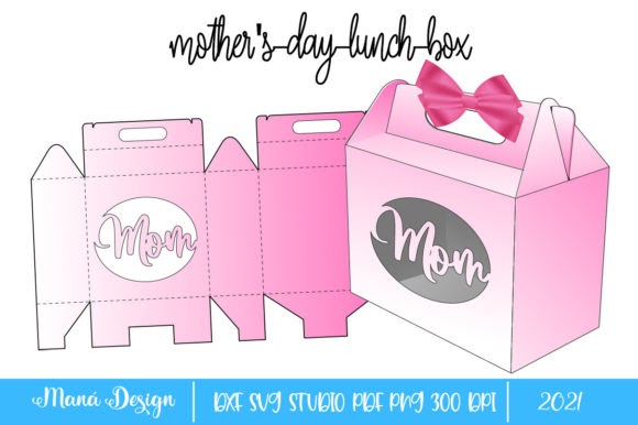 Download File Mothers Day Lunch Box 3D SVG Cut Files Compatible with Cameo Silhouette Studio, Cricut and other cutting machines for any crafting projects.