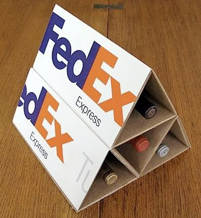 Wine Rack Using FedEx Tubes