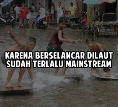 Meme Kocak Banjir Jakarta