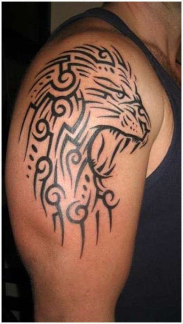 100's of Lion Tribal Tattoo Design Ideas Pictures Gallery