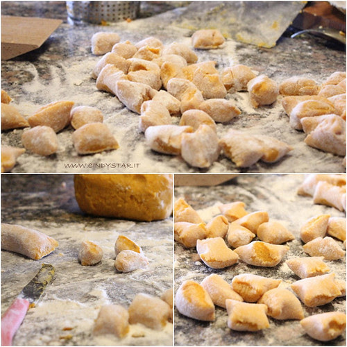 facendo gnocchi zucca