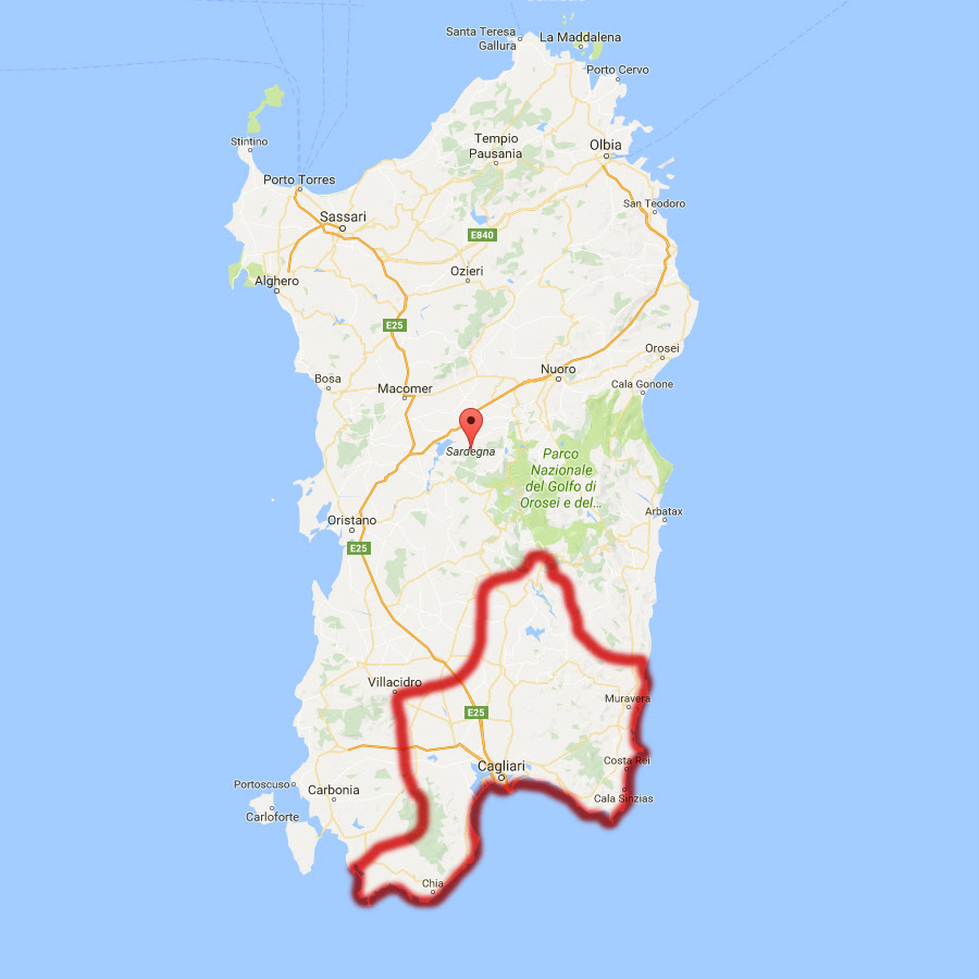 Cartina Sardegna Cagliari