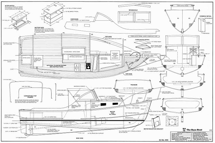 BASS BOAT Plans - AeroFred - Download Free Model Airplane 