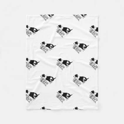 Dog person fleece blanket