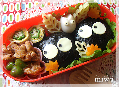 秋のまっくろくろすけ ジブリｷｬﾗ弁 のほほん おべんとにっき