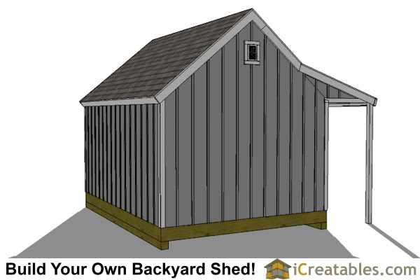 12x16 cape cod garden shed plans with porch left rear