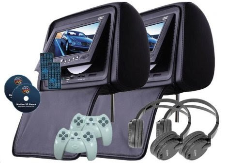 Black Friday Pair of BLACK Headrest 7