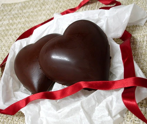 Chocolate heart filled with beijinho
