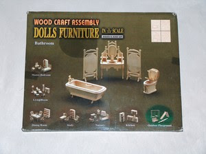 new wood craft assembly 1/12 scale doll house furniture