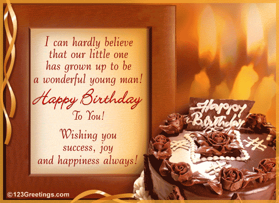 A Wonderful Young Man Free For Son Daughter Ecards 123