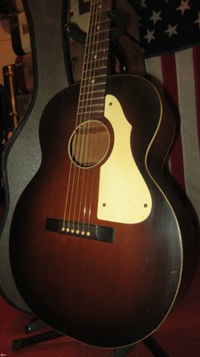 guitars vintage Guitar W/ Gibson 1 nyc Original  Sunburst  Lg Vintage Case acoustic Acoustic  1955
