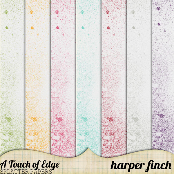 A Touch of Edge Splatter Papers by Harper Finch by harperfinch