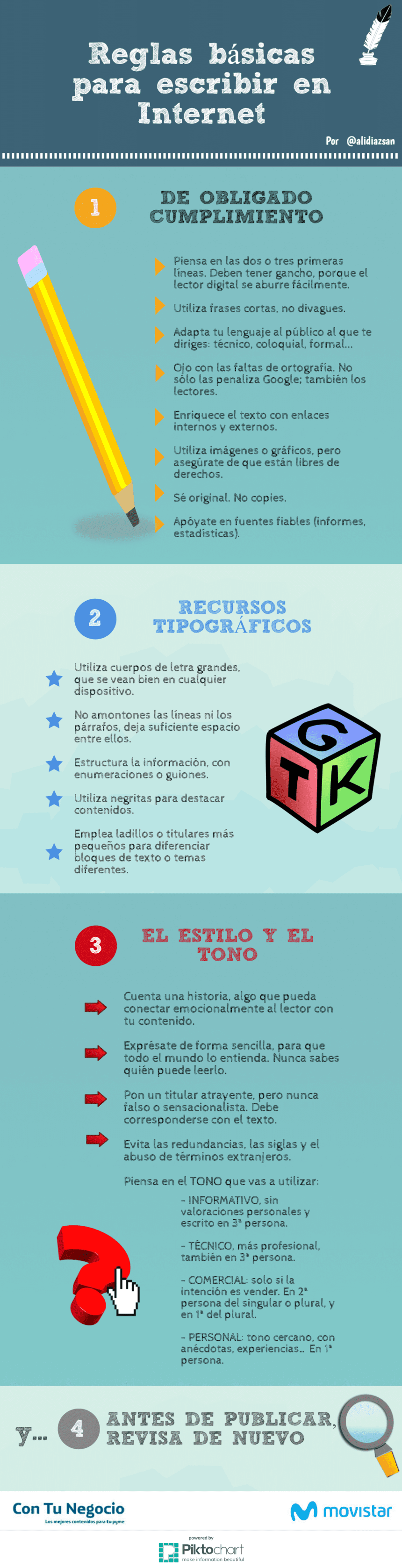 Reglas básicas para escribir en Internet