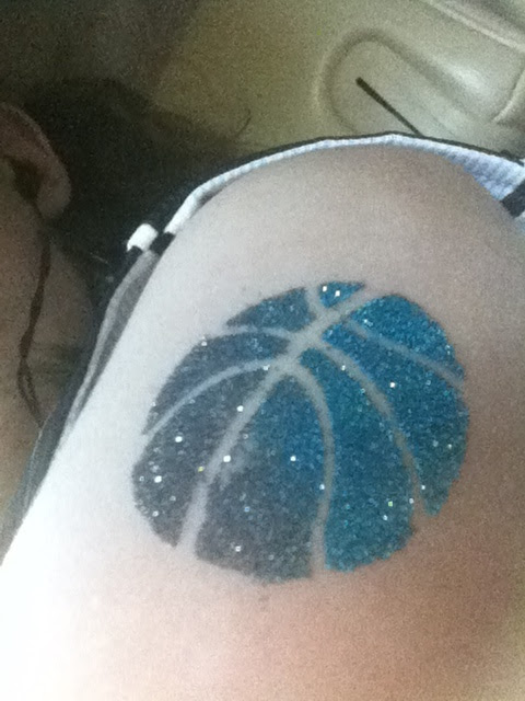 Cute Basketball Tattoos For Girls Basketball tattoo all glittery