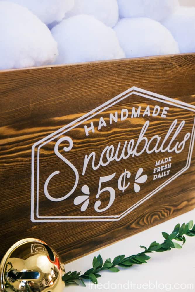 Download Snowballs Vintage Sign Free SVG File - Tried & True Christmas