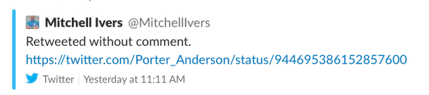 And in a now-deleted tweet he posted yesterday, Ivers retweeted a criticism of Milo's draft.