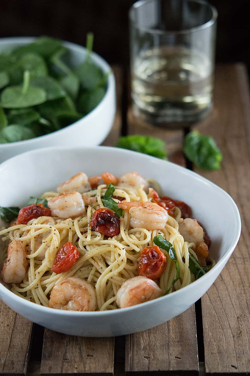 Shrimp and Roasted Tomato Pasta with Garlic Wine Sauce ...