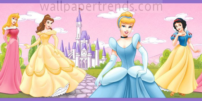 pink wallpaper border. Forever a Princess Wall Border