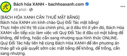 Tiền thuê giảm 20-30% giữa đại dịch Covid-19, các đại gia bán lẻ Bách Hoá Xanh,Vinmart… đua nhau săn đón mặt bằng đẹp giá hời