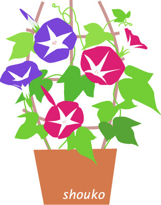 イラスト 朝顔 無料素材 Shoukoyamada イラストブログ