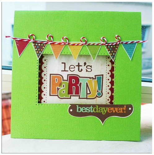 Let's party card front