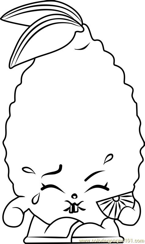 sour lemon shopkins coloring page  kids  shopkins printable