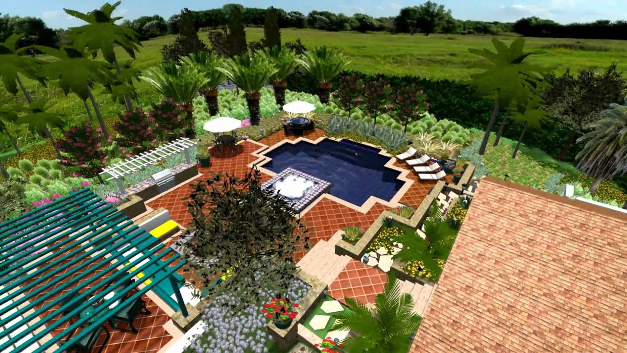 VIRTUAL PRESENTATION STUDIO Spanish villa in 3D Landscape ...