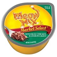 Meow Mix Market Select with Real Chicken & Liver in Gravy Cat Food 2.75 oz