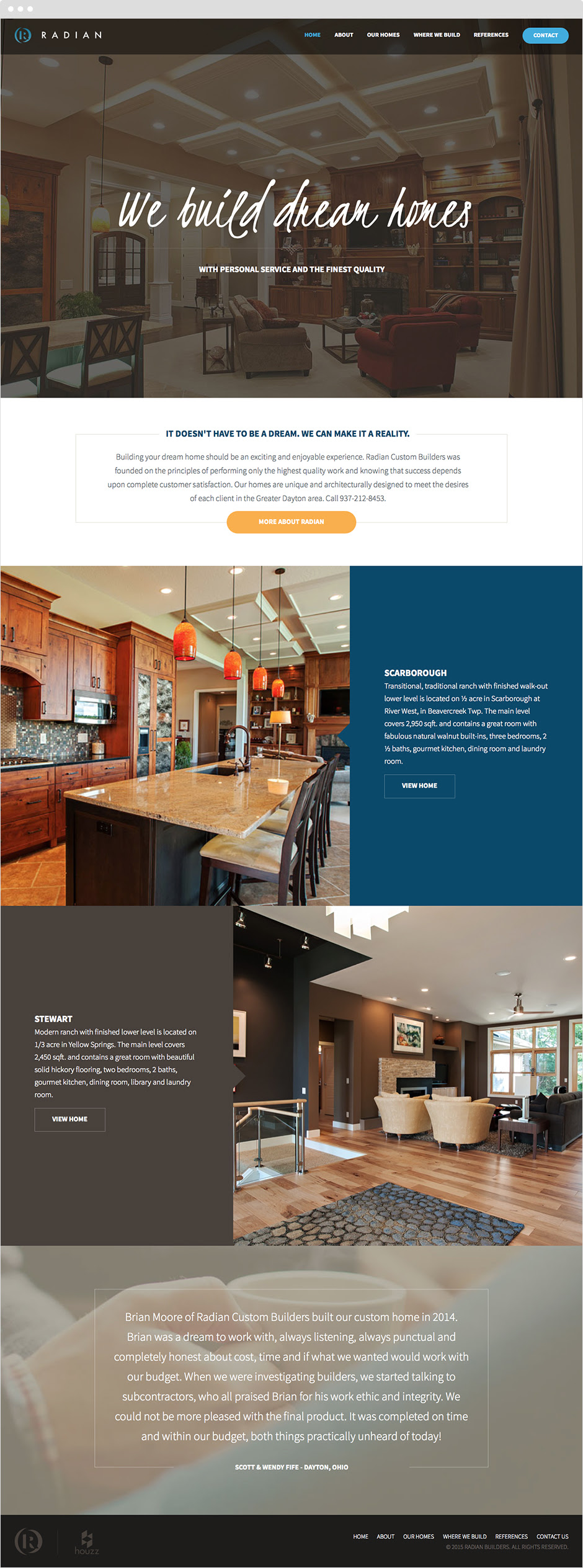 Radian Custom Builders Responsive ExpressionEngine Website Design