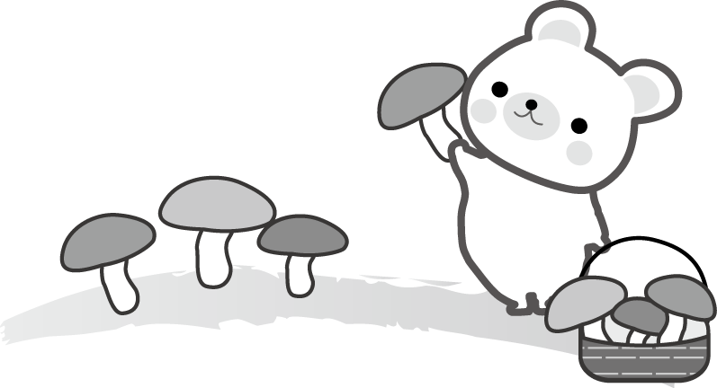 キノコ狩り 秋のイラスト 無料イラスト フリー素材